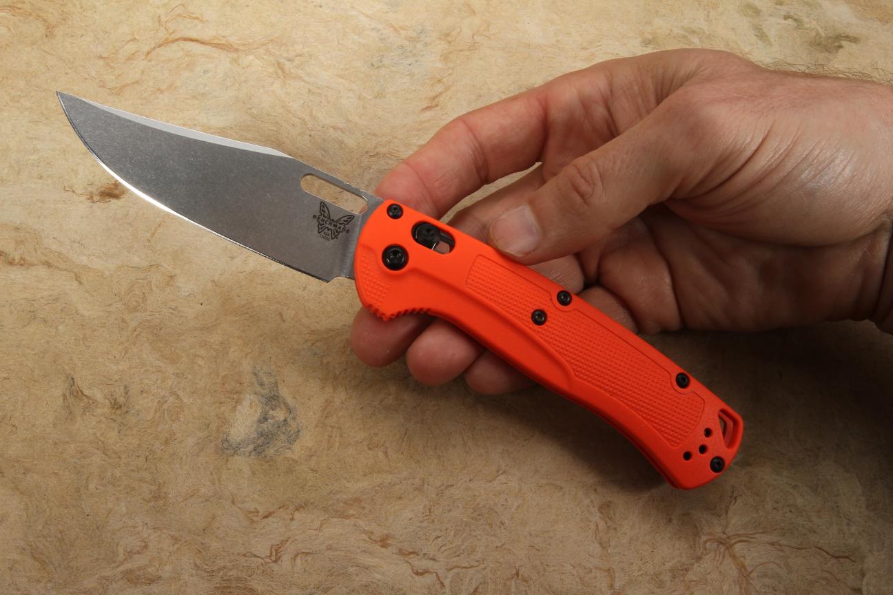 Benchmade 15535 Taggedout Orange Grivory Axis Lock Folding Knife