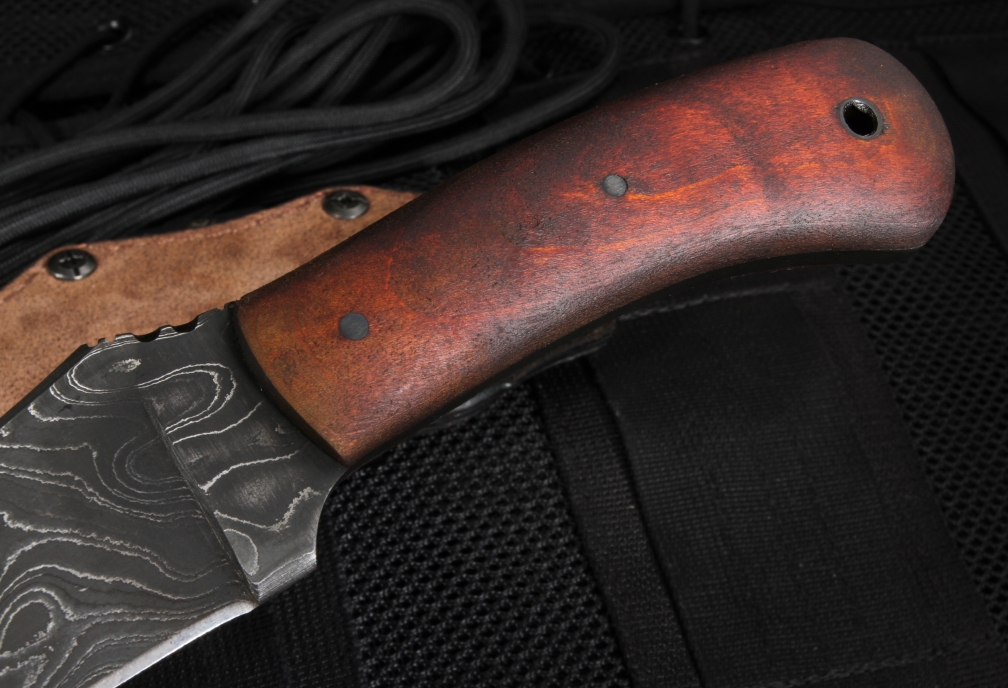 Winkler Damascus Blue Ridge Hunter Maple/Leather SheathIn Stock