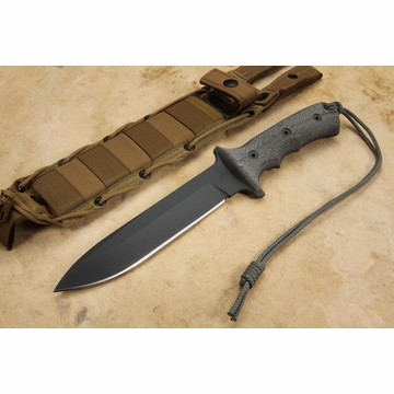 Chris Reeve Green Beret 7" Black Non Serrated - Coyote Sheath