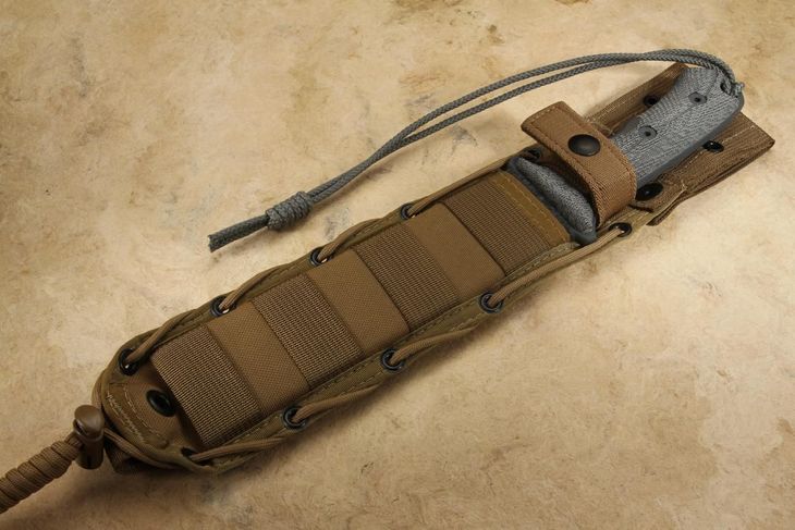 Chris Reeve Green Beret 7" Black Non Serrated - Coyote Sheath