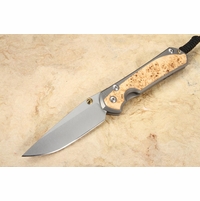 Chris Reeve Knives Large Sebenza 31 Box Elder Burl Inlay #1