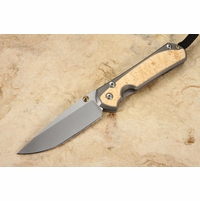 Chris Reeve Knives Large Sebenza 31 Box Elder Burl Inlay #16
