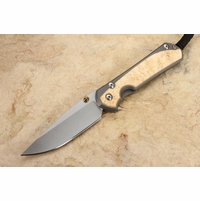 Chris Reeve Knives Large Sebenza 31 Box Elder Burl Inlay #17