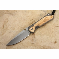Chris Reeve Knives Large Sebenza 31 Box Elder Burl Inlay #18
