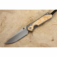 Chris Reeve Knives Large Sebenza 31 Box Elder Burl Inlay #19