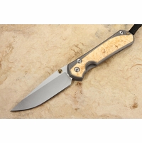 Chris Reeve Knives Large Sebenza 31 Box Elder Burl Inlay #20