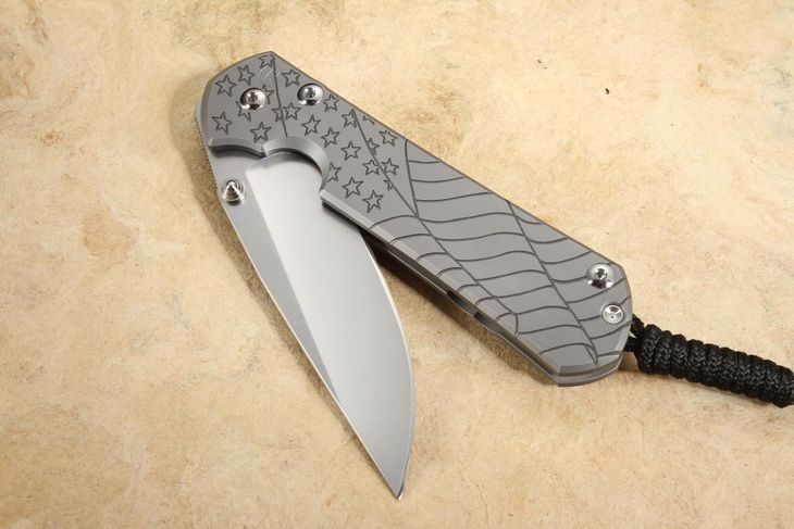Chris Reeve Knives Large Sebenza 31 Forever Flag - Drop Point Blade