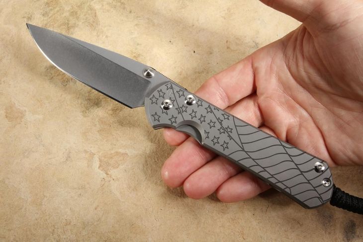 Chris Reeve Knives Large Sebenza 31 Forever Flag - Drop Point Blade