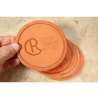 Chris Reeve Knives - Leather Coaster Set of Four - by G'feller Casemakers