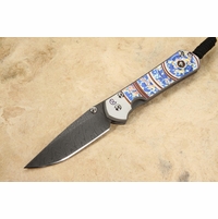 Chris Reeve Knives Small Sebenza 31 - Unique Graphic - Pyrite - Ladder Damascus - LIMIT ONE PER HOUSEHOLD