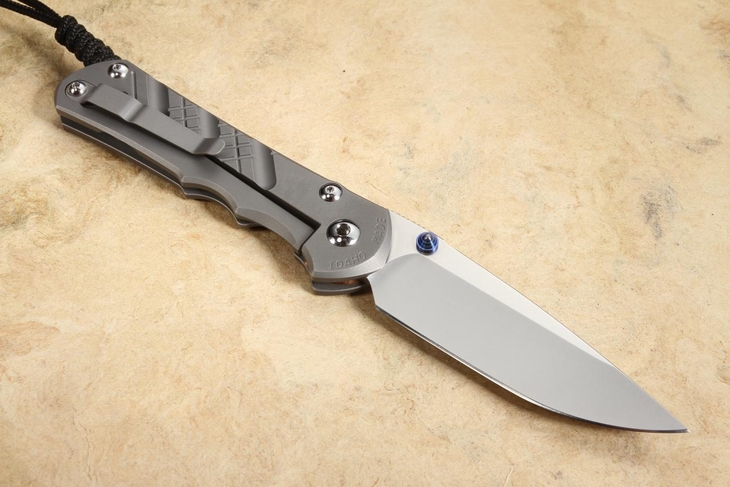 Chris Reeve Large Inkosi Drop Point Crosshatch - Glass Blasted - LIMIT ONE PER HOUSEHOLD