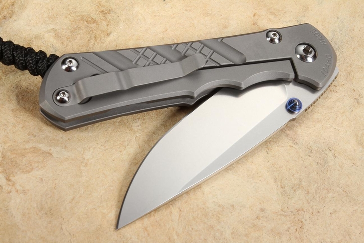 Chris Reeve Large Inkosi Drop Point Crosshatch - Glass Blasted - LIMIT ONE PER HOUSEHOLD