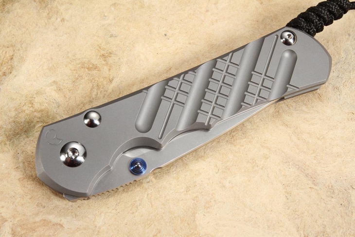 Chris Reeve Large Inkosi Drop Point Crosshatch - Glass Blasted - LIMIT ONE PER HOUSEHOLD