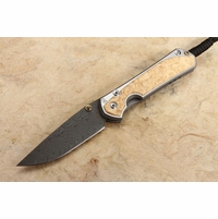 Chris Reeve Large Sebenza 31 Box Elder and Boomerang Damascus #1