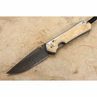 Chris Reeve Large Sebenza 31 Box Elder and Boomerang Damascus #10