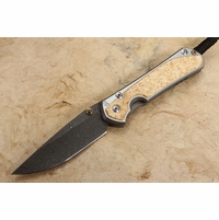 Chris Reeve Large Sebenza 31 Box Elder and Boomerang Damascus #12