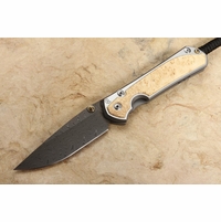 Chris Reeve Large Sebenza 31 Box Elder and Boomerang Damascus #2