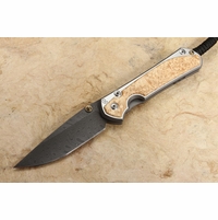 Chris Reeve Large Sebenza 31 Box Elder and Boomerang Damascus #3