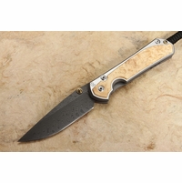 Chris Reeve Large Sebenza 31 Box Elder and Boomerang Damascus #4