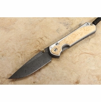 Chris Reeve Large Sebenza 31 Box Elder and Boomerang Damascus #5