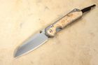 Chris Reeve Large Sebenza 31 Insingo Box Elder Burl Inlay #1
