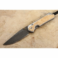 Chris Reeve Large Sebenza 31 Box Elder & Raindrop Damascus #2