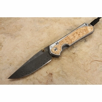 Chris Reeve Large Sebenza 31 Box Elder & Raindrop Damascus #4