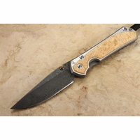 Chris Reeve Large Sebenza 31 Box Elder & Raindrop Damascus #7