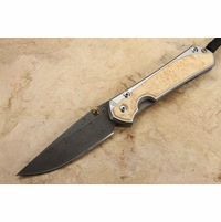 Chris Reeve Large Sebenza 31 Box Elder & Raindrop Damascus #8