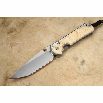 Chris Reeve Large Sebenza 31 Drop Point Box Elder Burl Inlay - Polished #5