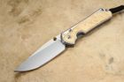 Chris Reeve Large Sebenza 31 Drop Point Box Elder Burl Inlay - Polished #1