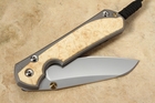 Chris Reeve Large Sebenza 31 Insingo Box Elder Burl Inlay #1