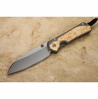 Chris Reeve Large Sebenza 31 Insingo Box Elder Burl Inlay #10