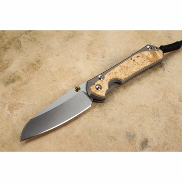 Chris Reeve Large Sebenza 31 Insingo Box Elder Burl Inlay #10