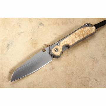 Chris Reeve Large Sebenza 31 Insingo Box Elder Burl Inlay #10