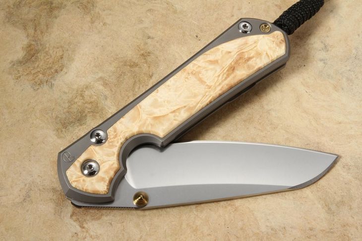 Chris Reeve Large Sebenza 31 Insingo Box Elder Burl Inlay #10