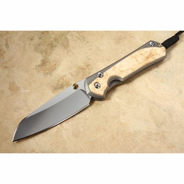 Chris Reeve Large Sebenza 31 Insingo Box Elder Burl Inlay #10