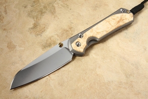 Chris Reeve Large Sebenza 31 Insingo Box Elder Burl Inlay #10