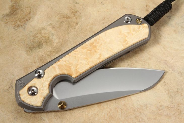 Chris Reeve Large Sebenza 31 Insingo Box Elder Burl Inlay #11