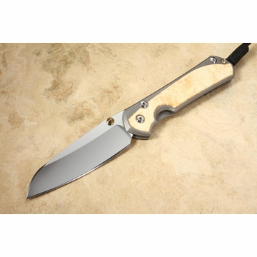 Chris Reeve Large Sebenza 31 Insingo Box Elder Burl Inlay #11