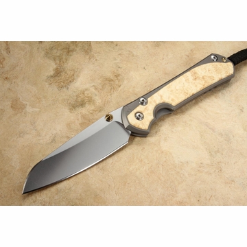 Chris Reeve Large Sebenza 31 Insingo Box Elder Burl Inlay #12