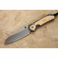 Chris Reeve Large Sebenza 31 Insingo Box Elder Burl Inlay #15