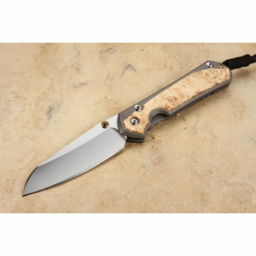Chris Reeve Large Sebenza 31 Insingo Box Elder Burl Inlay #2