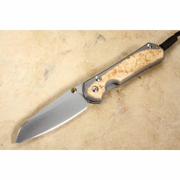 Chris Reeve Large Sebenza 31 Insingo Box Elder Burl Inlay #2