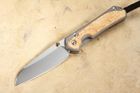 Chris Reeve Large Sebenza 31 Insingo Box Elder Burl Inlay #3