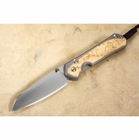 Chris Reeve Large Sebenza 31 Insingo Box Elder Burl Inlay #2