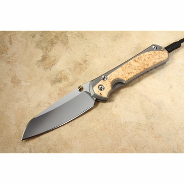 Chris Reeve Large Sebenza 31 Insingo Box Elder Burl Inlay #2
