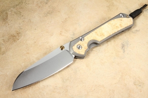 Chris Reeve Large Sebenza 31 Insingo Box Elder Burl Inlay #2