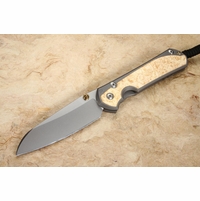 Chris Reeve Large Sebenza 31 Insingo Box Elder Burl Inlay #3