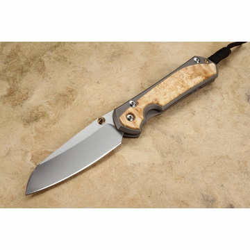 Chris Reeve Large Sebenza 31 Insingo Box Elder Burl Inlay #3
